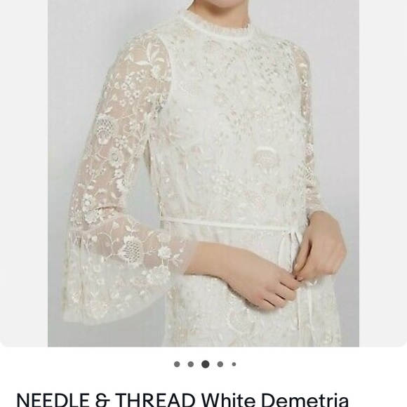 Beautiful ivory needle and thread dress - Picture 3 of 5